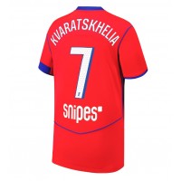 Stroje piłkarskie Paris Saint-Germain Khvicha Kvaratskhelia #7 Koszulka Trzeciej 2025-26 Krótki Rękaw